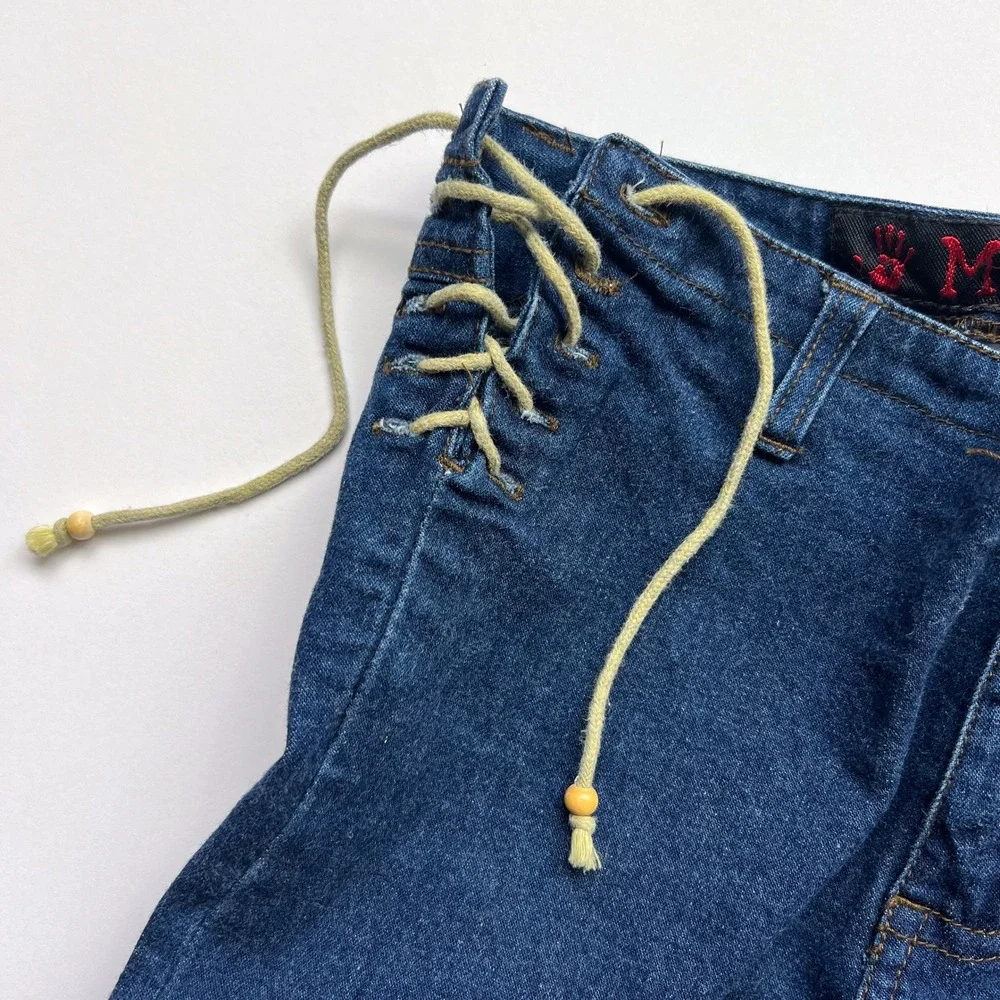 Vintage Y2K Mudd Lace-Up Waist Capri Pedal Pushers